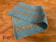 Turquoise & gray cotton mat