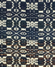 Load image into Gallery viewer, Blue and white wool rug 29” x 51”