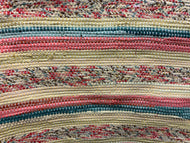 Bands of straw, sage, and peach