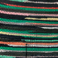 Black, green & peach wool, 24” x 43”