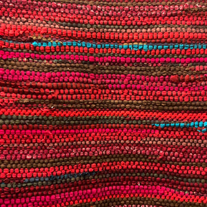 Reds and brown with turquoise highlights, 24” x 41”