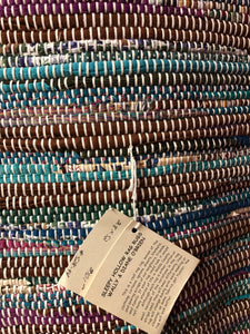 Teal, Purple, and Brown 28" x 52" Rug