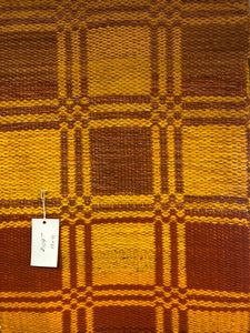 Yellow and Burnt Orange 19" x 41" Decorative Rug