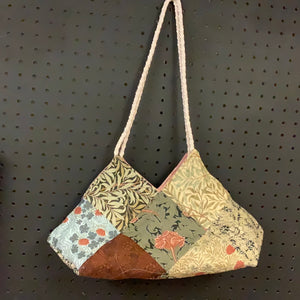 patchwork bag, perfect for your knitting or as a summer handbag