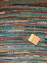Load image into Gallery viewer, Aqua blue 24” x 40” rag rug