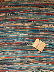 Aqua blue 24” x 40” rag rug
