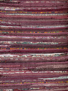 Maroon 29” x 39” rag rug