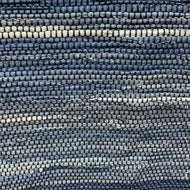 Shades of Denim, 31” x 48” rag rug