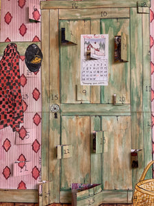 Green Farm Door Advent Calendar