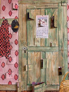 Green Farm Door Advent Calendar