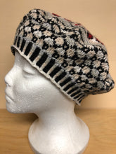 Load image into Gallery viewer, Gray and red wool tam hat