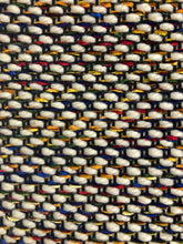 Load image into Gallery viewer, Off-white wool with rainbow chenille 23” x 25.5” rug