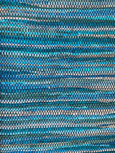 Teal 31”x54” rag rug