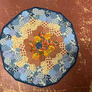 Table topper quilted cotton 21”