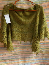 Load image into Gallery viewer, Silk and wool hand-knit shawl