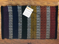Rainbow rug with diamond pattern 17” x 27”