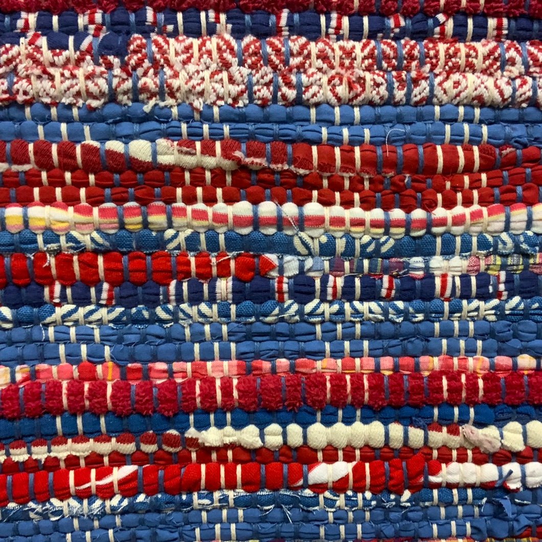 Red, white and blue. 24” x 39”