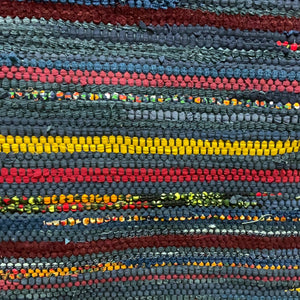 Navy, deep red, & gold cotton, 31 x 52