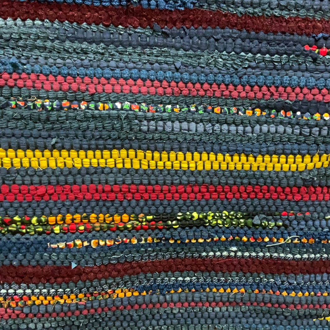 Navy, deep red, & gold cotton, 31 x 52