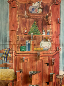 Brown Corner Cupboard Advent Calendar