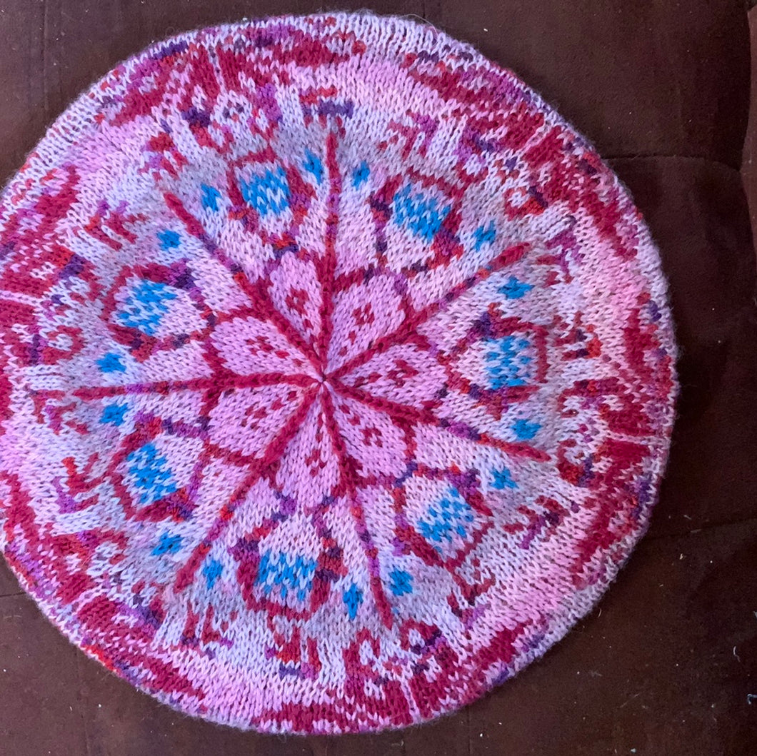 Pink & red tam