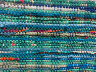 24 x 38 many shades of turquoise, cotton