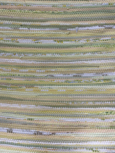Yellow/light green 26”x41” rag rug