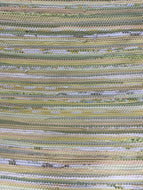 Yellow/light green 26”x41” rag rug
