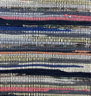 Black, gray, and peach runner 14” x 38”