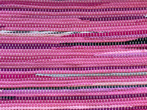 Pick with grays 36.5” x 43” rag rug