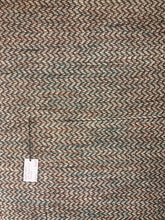 Load image into Gallery viewer, 100% wool with brown and teal chenille rag rug, 27.5” x 42”