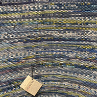 Blue and white 26” x 42” rag rug