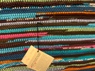 Brown, turquoise, blue 26” x 42”