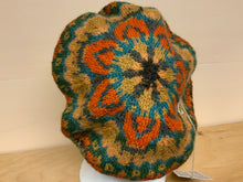 Load image into Gallery viewer, Brown, orange, and green tam hat