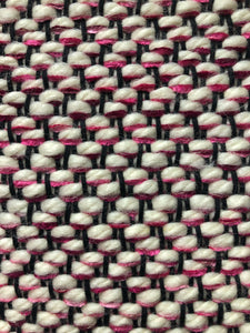 Off-white wool with shades of pink chenille 32” x 35.5” rug