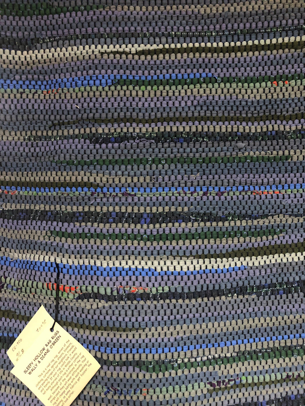 Blue, green, and gray 26” x 42” rug