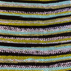 Runner with black stripes
