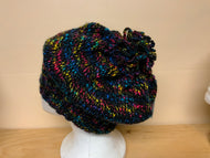Slouch hat, black with multi colors