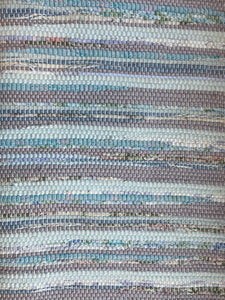 Purple and blue pastel 28” x 44” rag rug